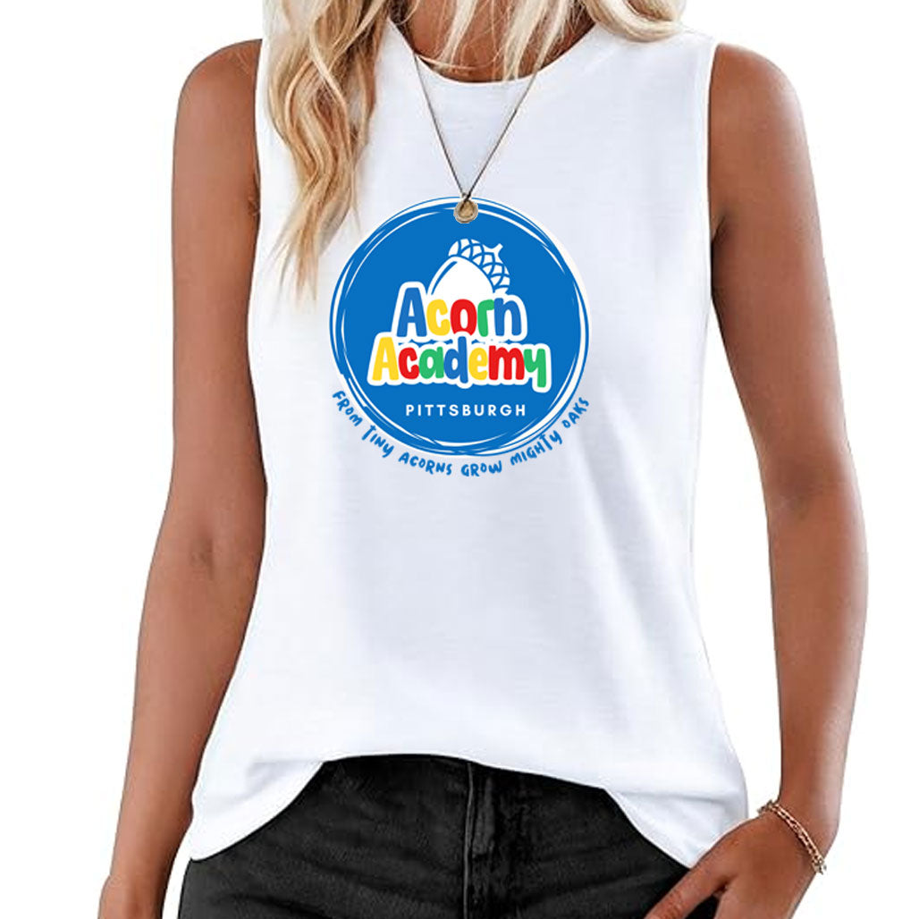 Acorn Academy Logo Tank White - Adults