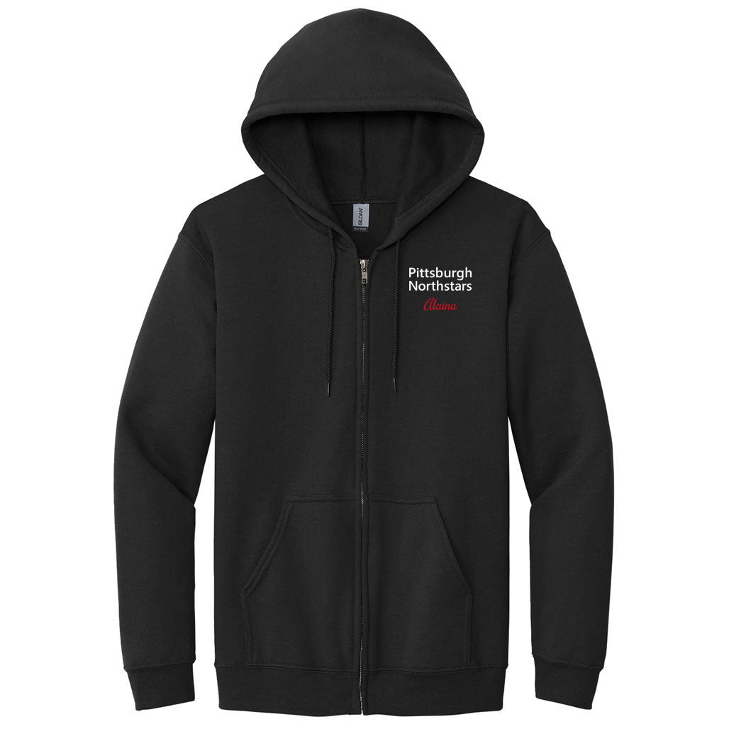 Pittsburgh Northstars Retro Star Logo Full Zip Hoodie