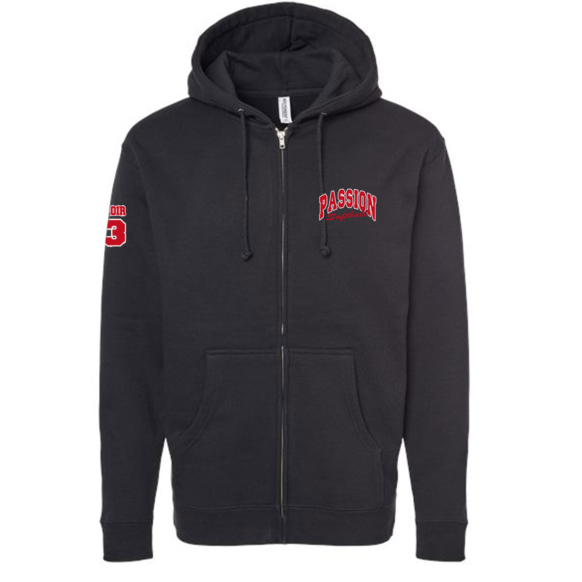 Passion Softball Full Zip Hoodie