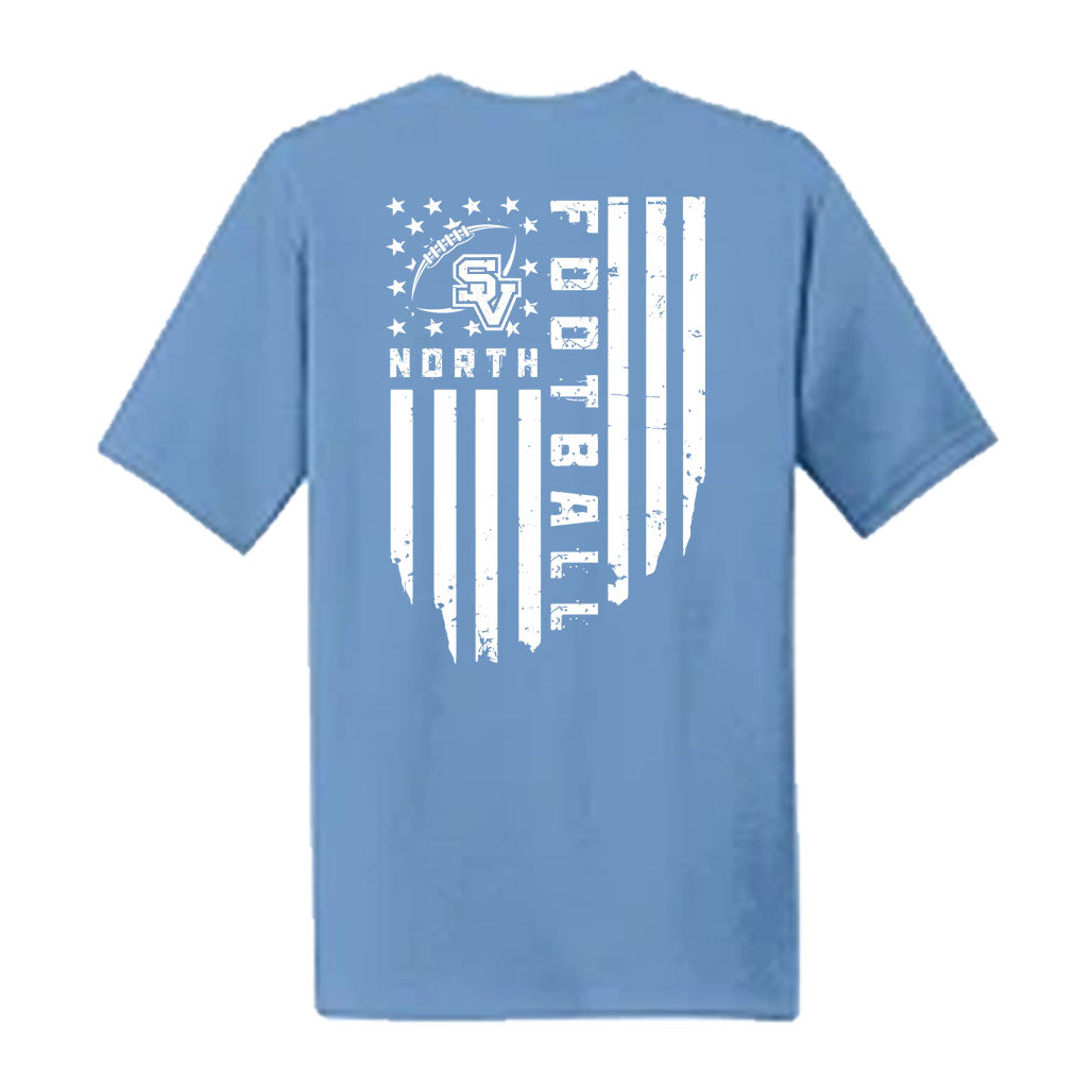 SV North Football Flag Tee - Blue