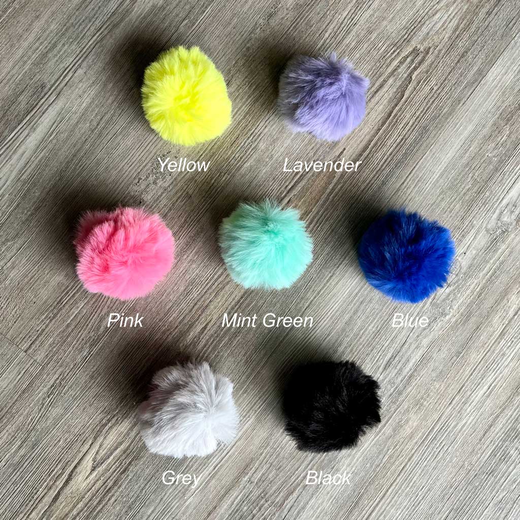 Fuzzy Ball Gymnast Bag Tag / Key Chain