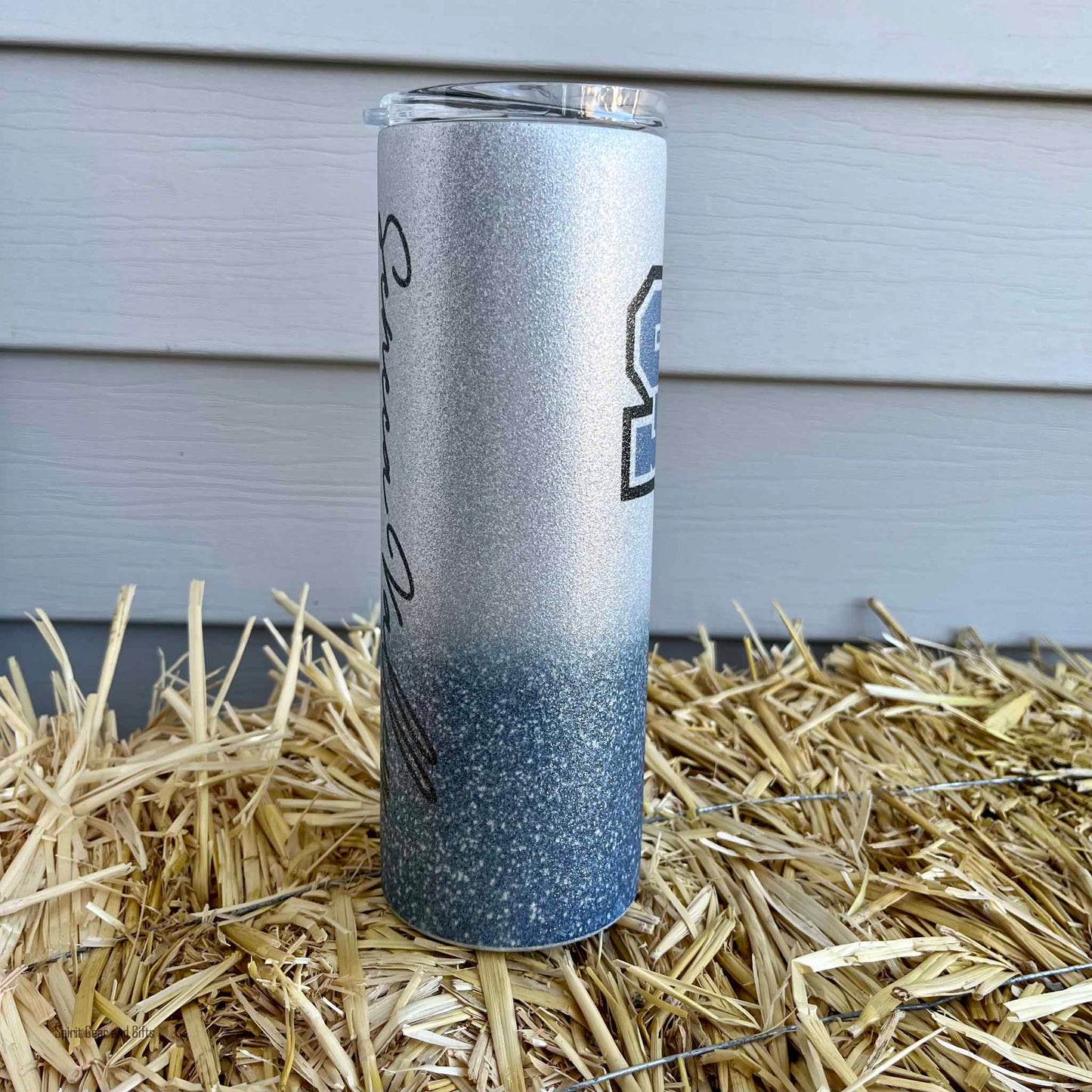 Raiders Glitter Tumbler