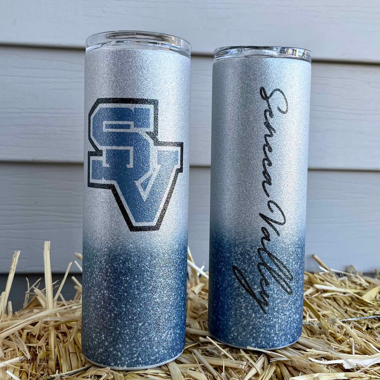 Raiders Glitter Tumbler