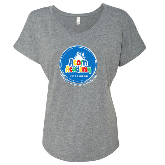 Acorn Academy Logo Dolman Sleeve Grey - Adults