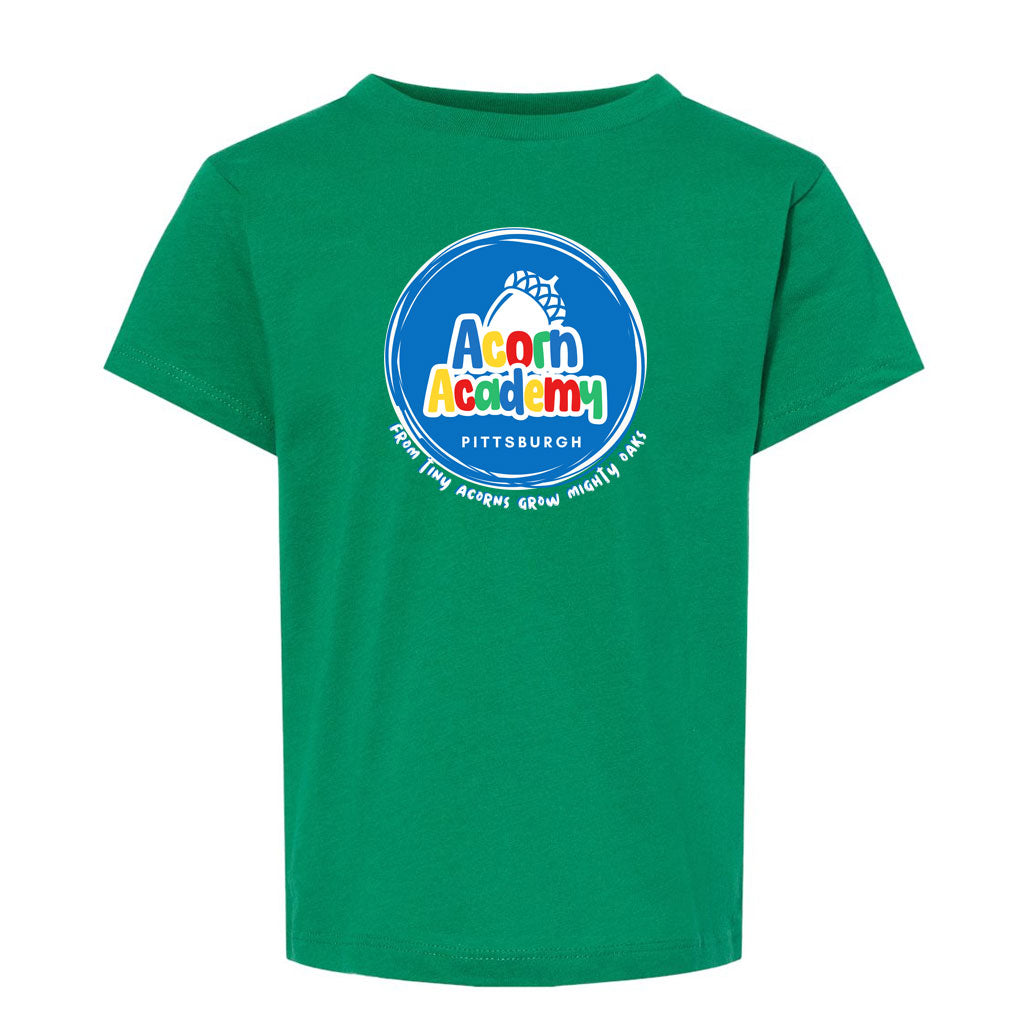 Acorn Academy Logo Tee Green - Adults + Youth