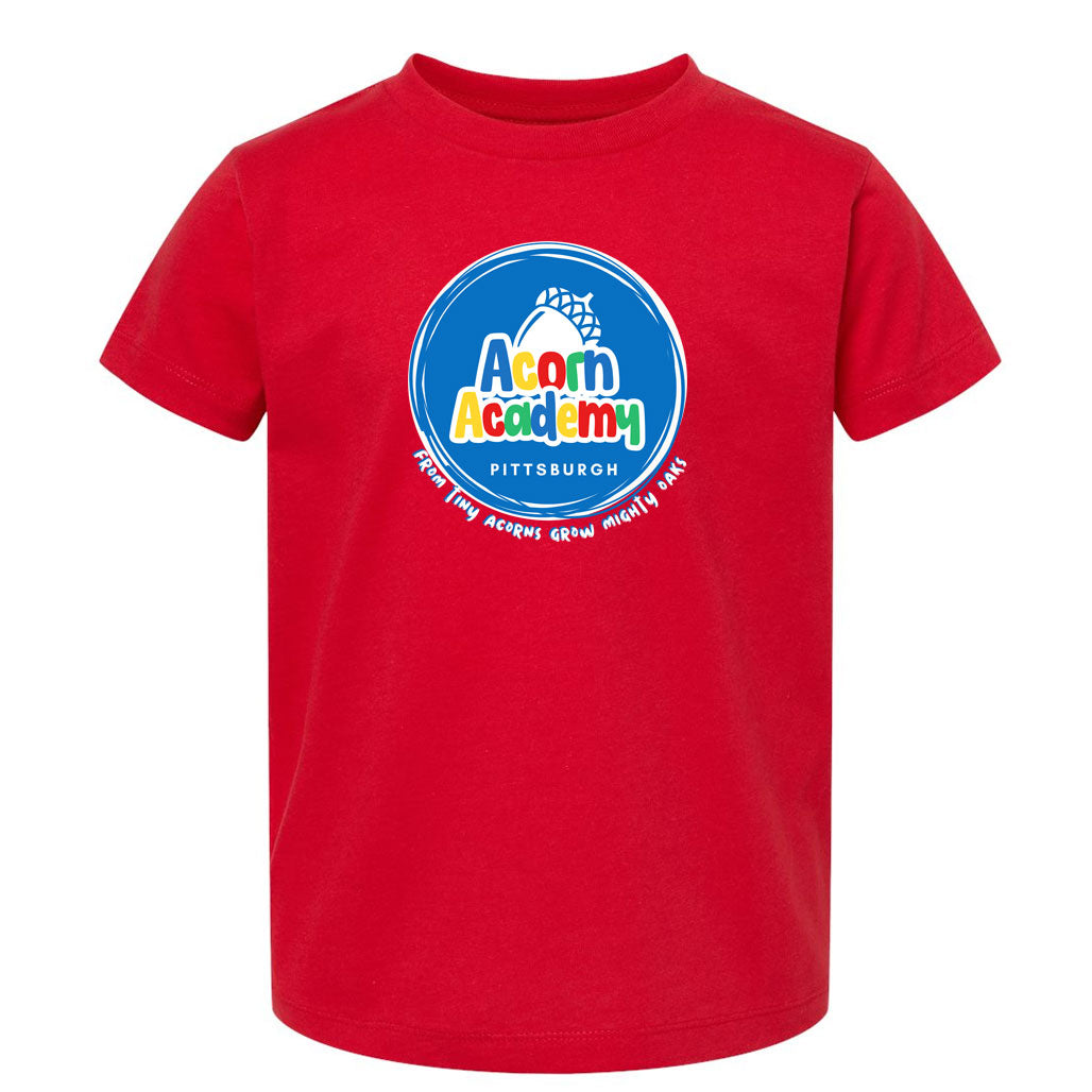 Acorn Academy Logo Tee Red - Adults + Youth