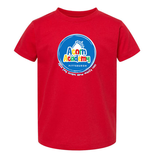 Acorn Academy Logo Tee Red - Adults + Youth