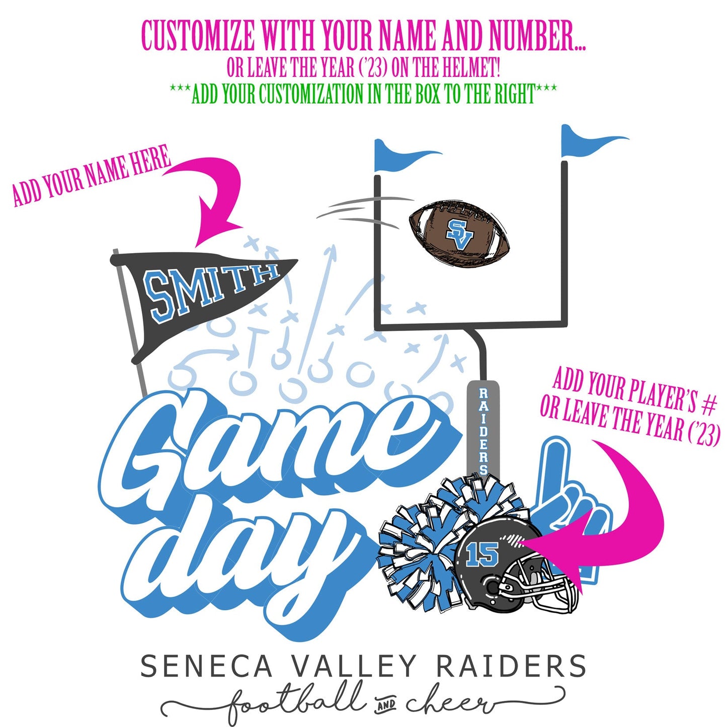 Raiders Game Day Tee - Blue