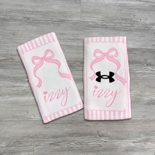 Gymnastics Coquette Bow Wristbands - Personalized