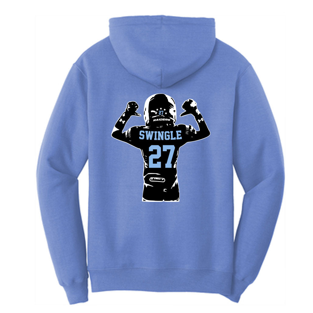 Raiders Player Silhouette Hoodie - Football - Blue