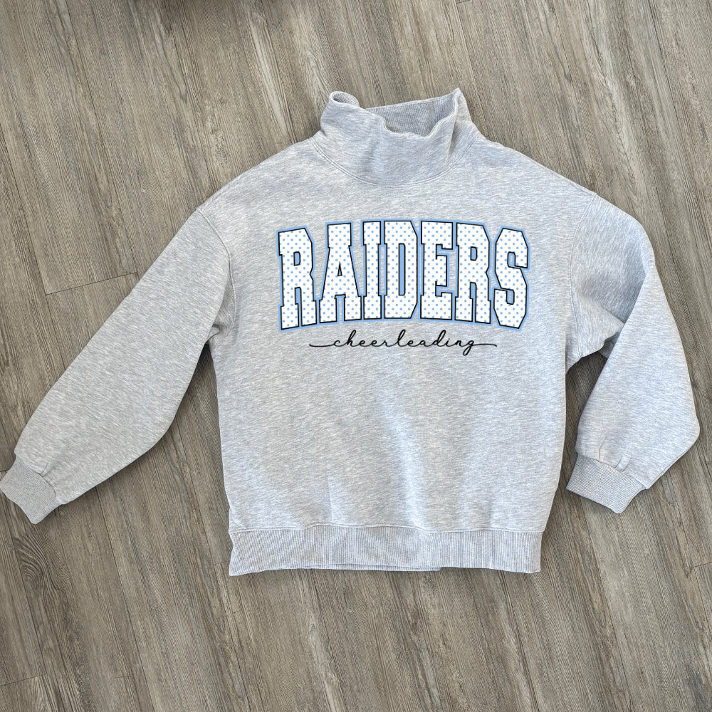 Raiders Polka Dot Mock Neck Sweatshirt