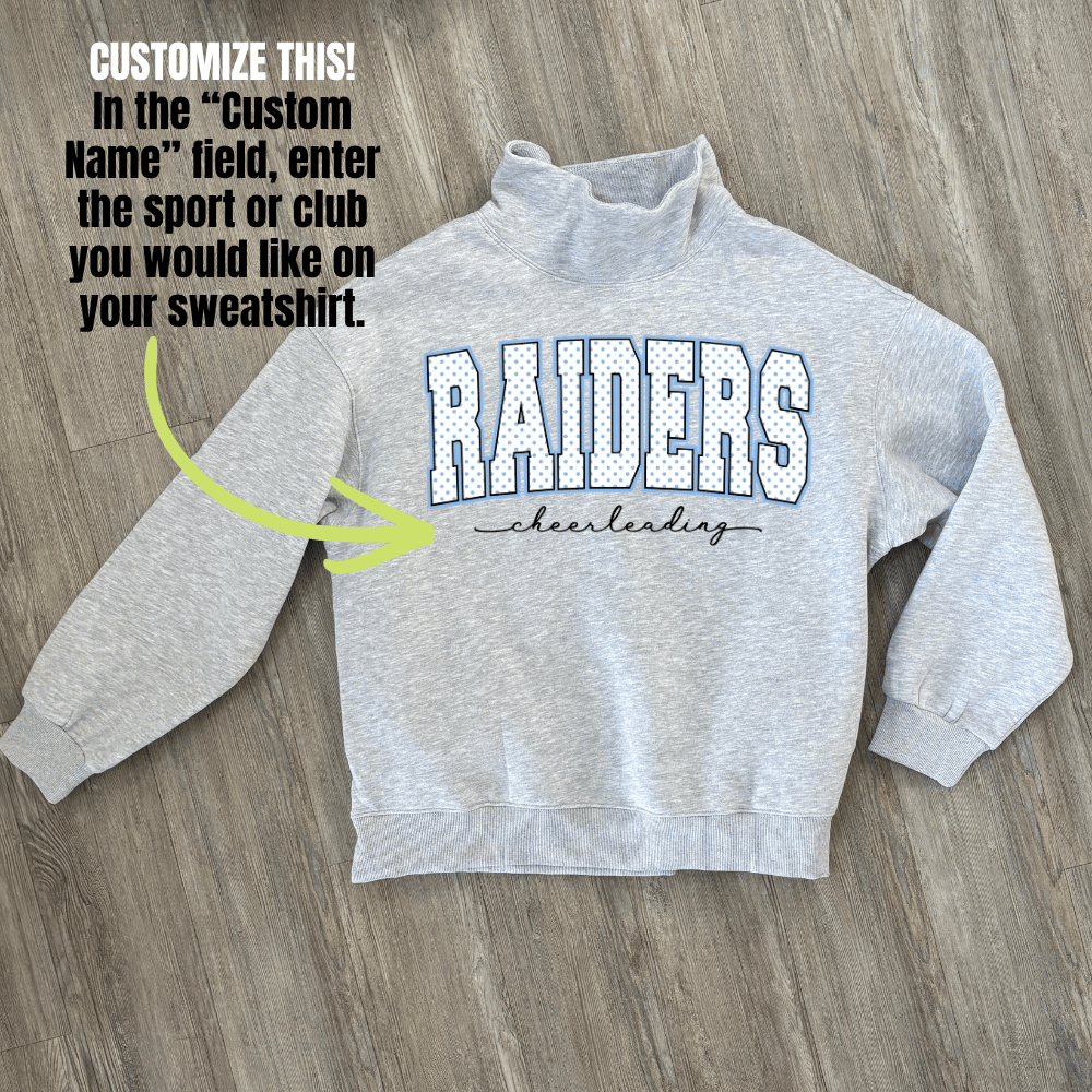 Raiders Polka Dot Mock Neck Sweatshirt