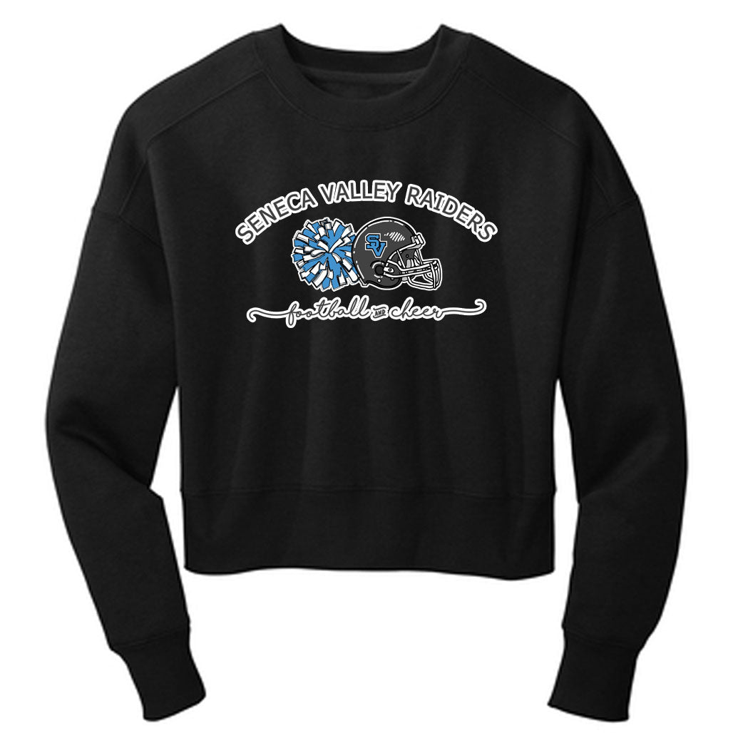 Raiders Football and Cheer Crop Sweatshirt