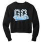 Raiders Cheer & Football Leopard Ladies Crop Sweatshirt