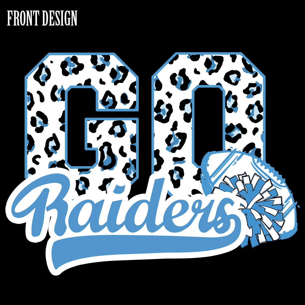 Raiders Cheer & Football Leopard Ladies Crop Sweatshirt