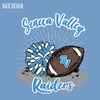 Raiders Cheer & Football Starburst Tee - Blue