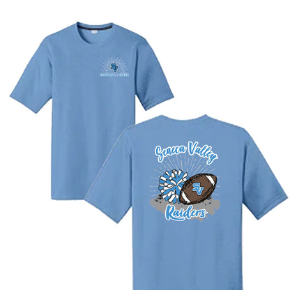 Raiders Cheer & Football Starburst Tee - Blue