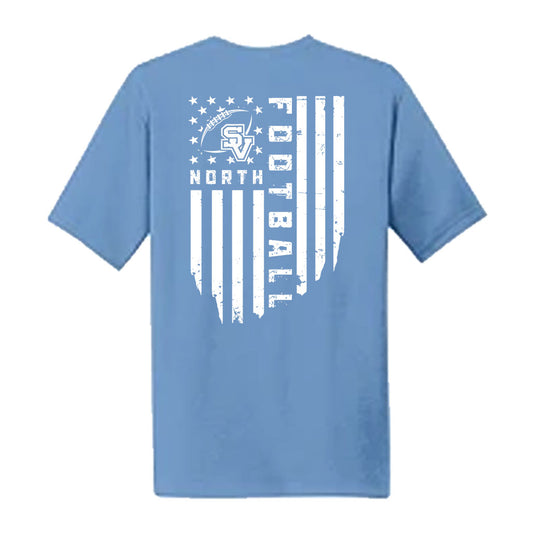 SV North Football Flag Tee - Blue