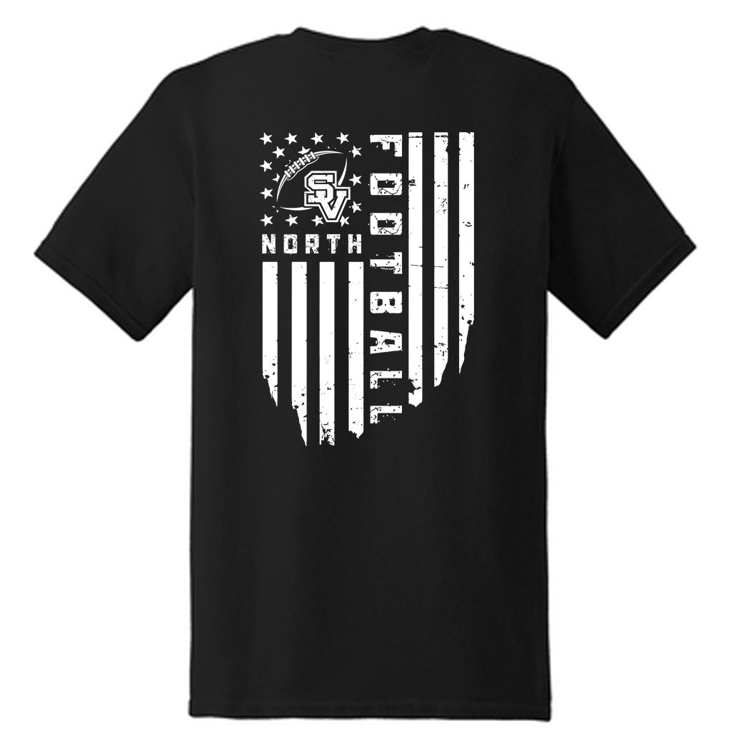 SV North Football Flag Tee - Black