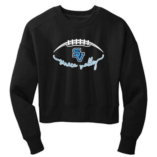 Raiders Football Script Crop Sweatshirt