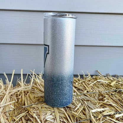 Raiders Glitter Tumbler