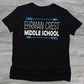 Black Ehrman Crest Middle School tshirt