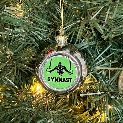 Gymnast Round Ball Tree Ornament