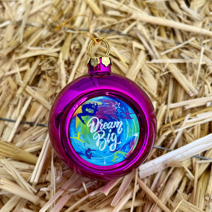 Gymnast Round Ball Tree Ornament