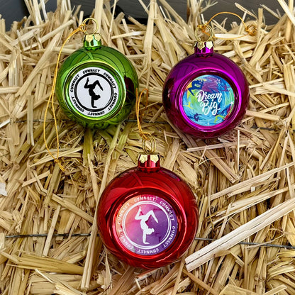 Gymnast Round Ball Tree Ornament